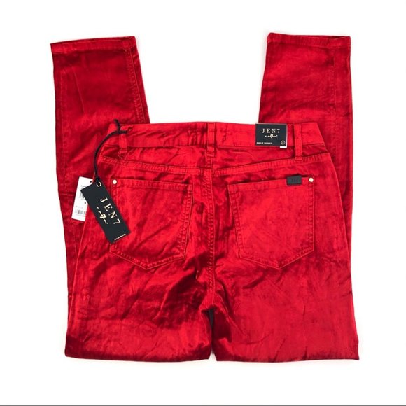 7 For All Mankind Red Skinny Jeans | New With Tags - Picture 3 of 9